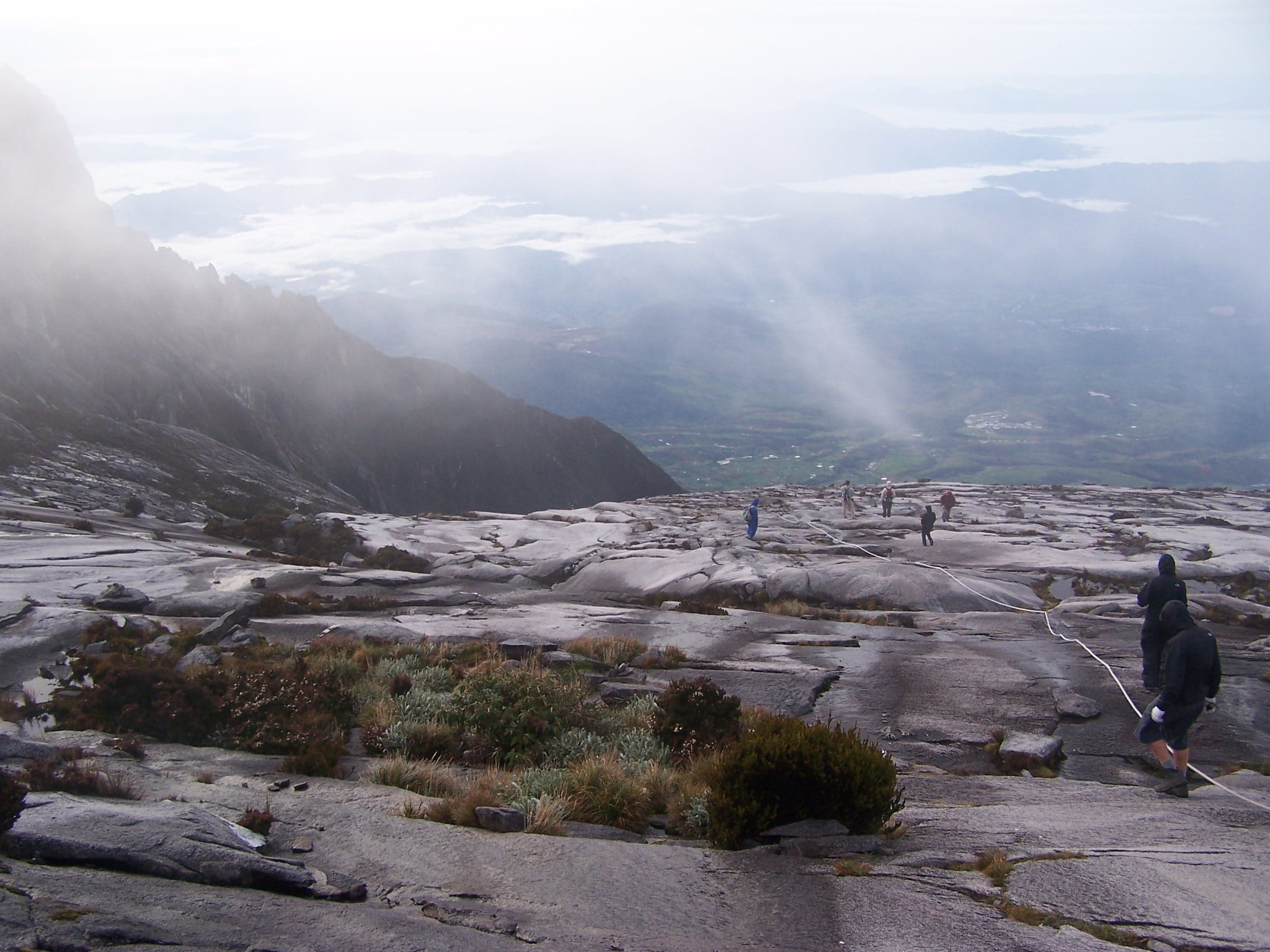 The top of the Mount Kinabalu mountain in Malaysian Borneo. Kota kinabalu.