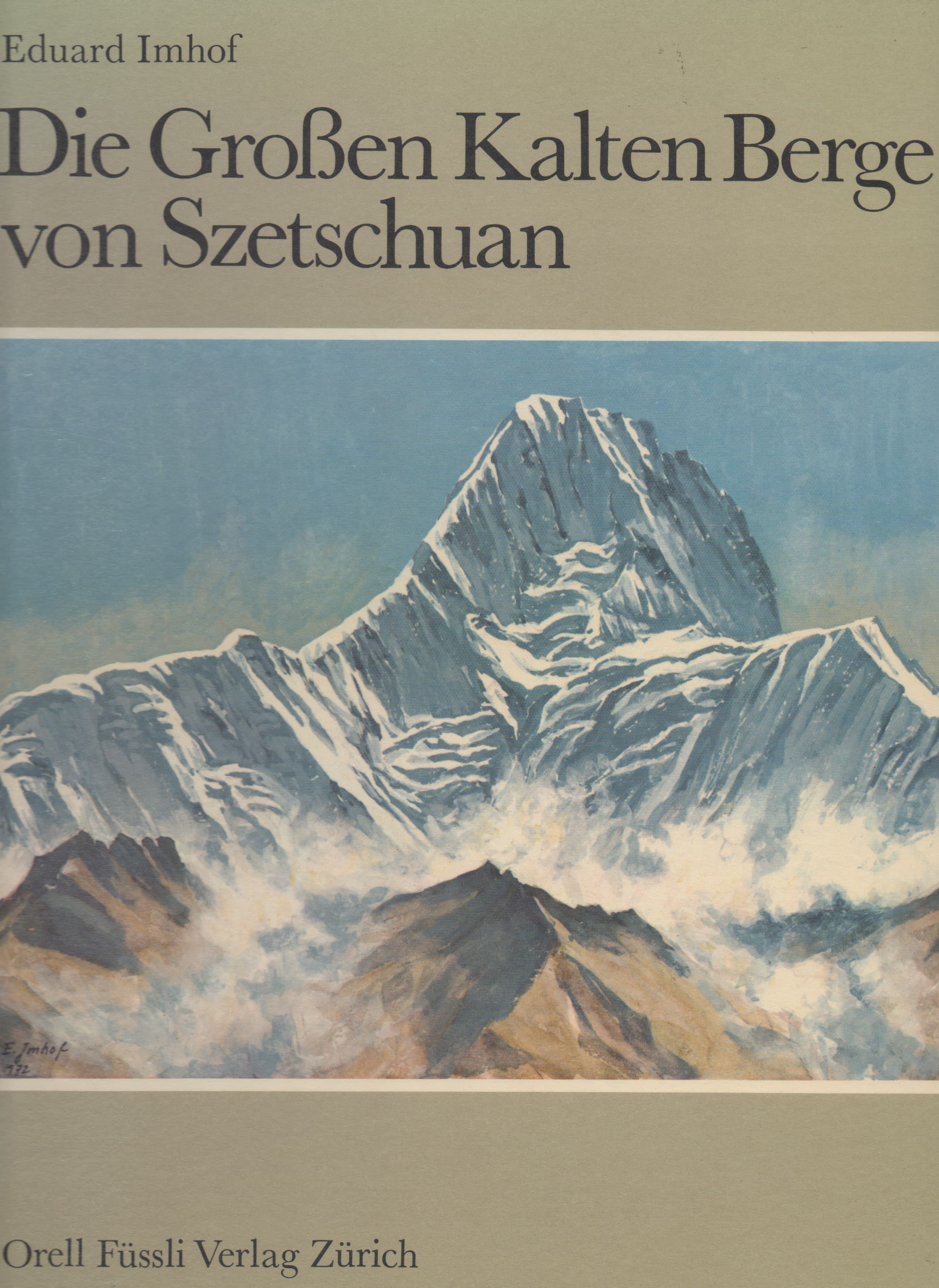 Cover of the classic book by Eduard Imhof about his 1930 expedition to Minya Konka.