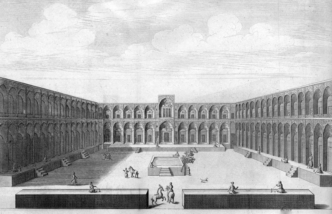 Ilustration of a Caravanseray in Kashan