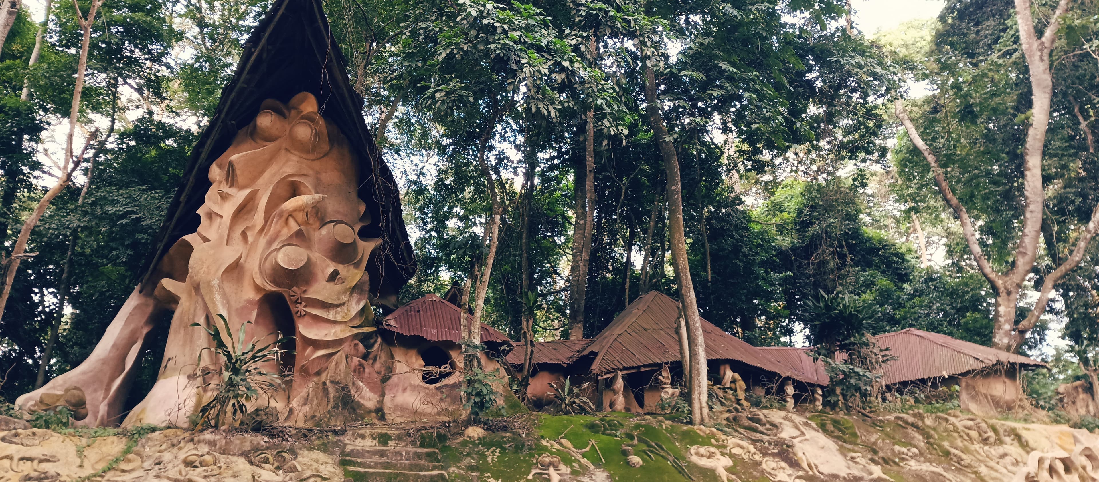 Wooden hut within the Osun-Osogbo Sacred Grove