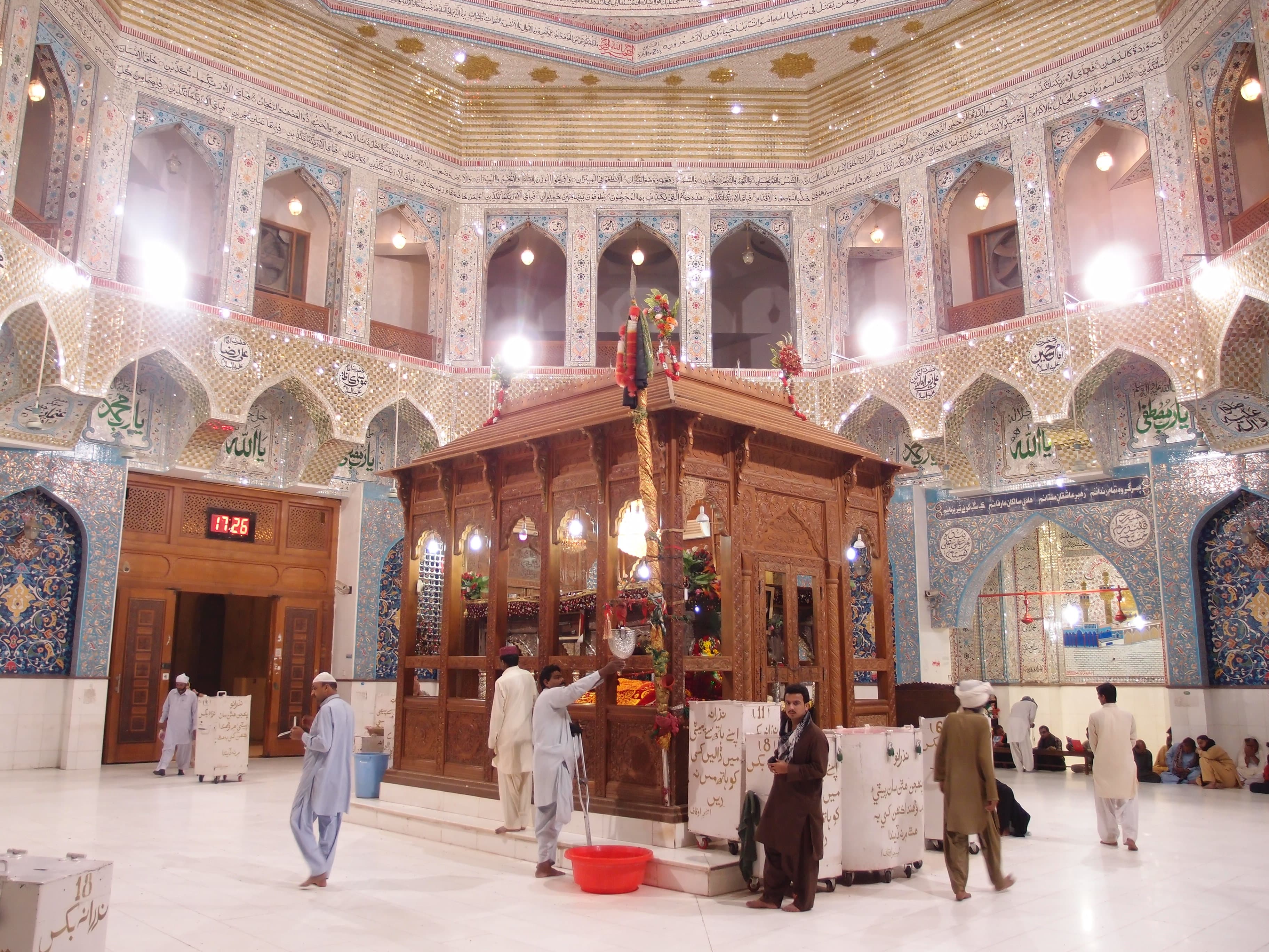 Interior of the shrine of Lal Shahbaz Qalandar