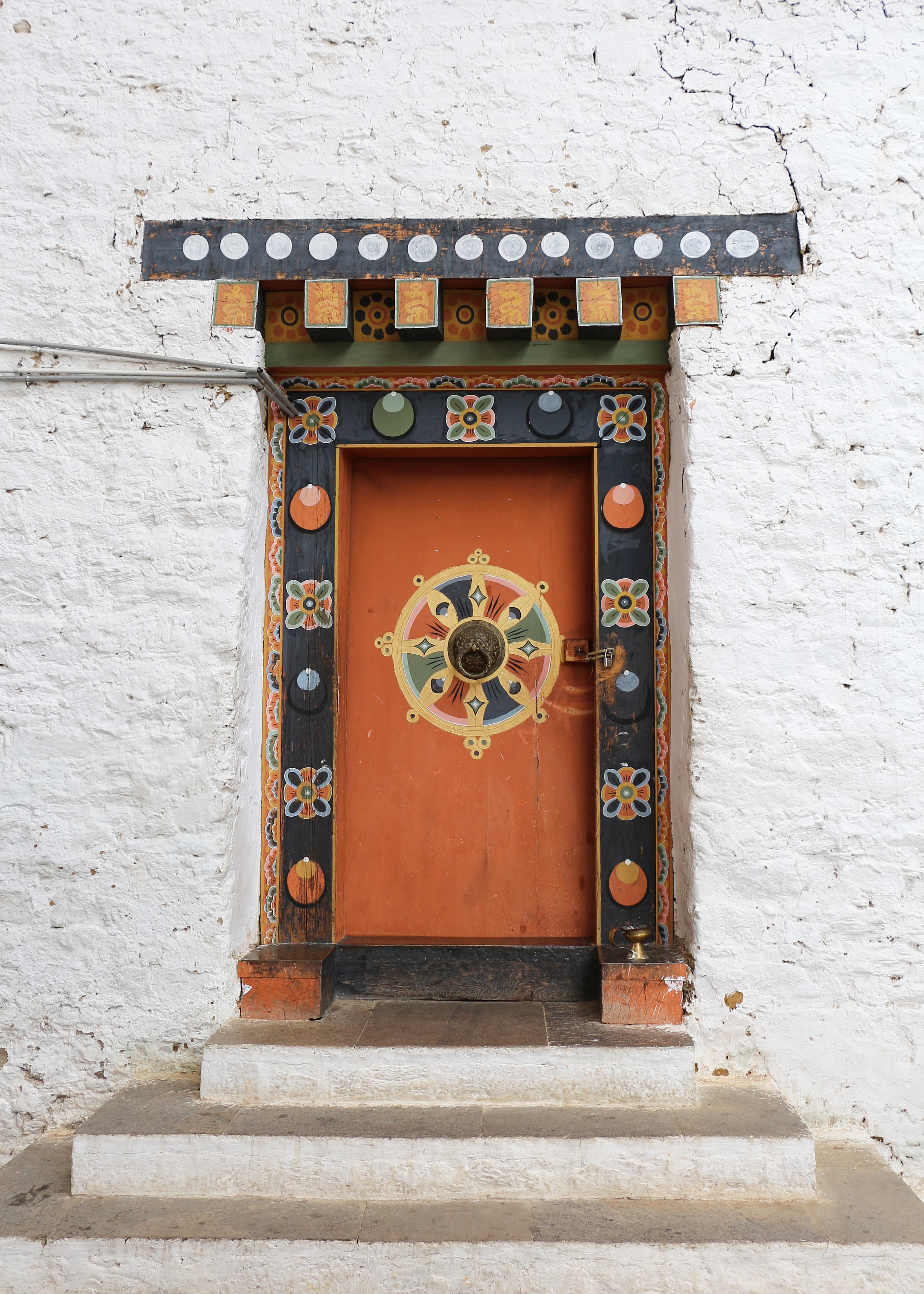 Door in the Simtokha Dzong, Bhutan