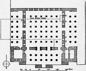From R. P. Spier’s Architecture, East and West.Plan of the Hall of Xerxes. Illustration from 1911 Encyclopædia Britannica, article Architecture.
