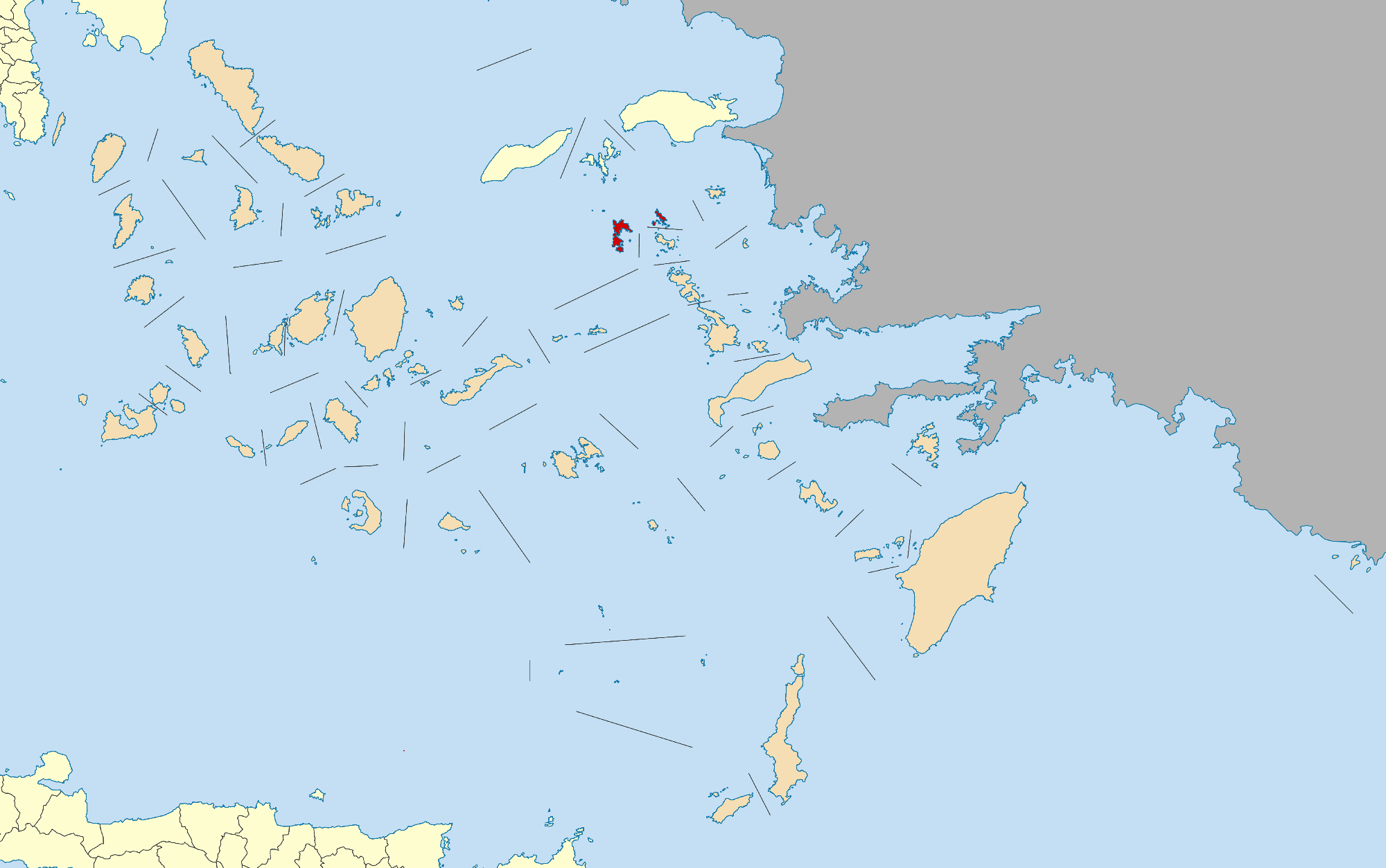 Locator map for Patmos municipality in Greek region South Aegean (2011)
