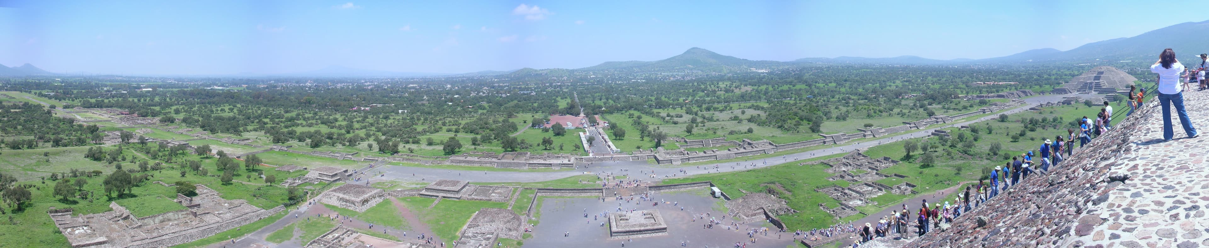 Panorama of the Avenue of the Dead from the Pyramid of the Sun