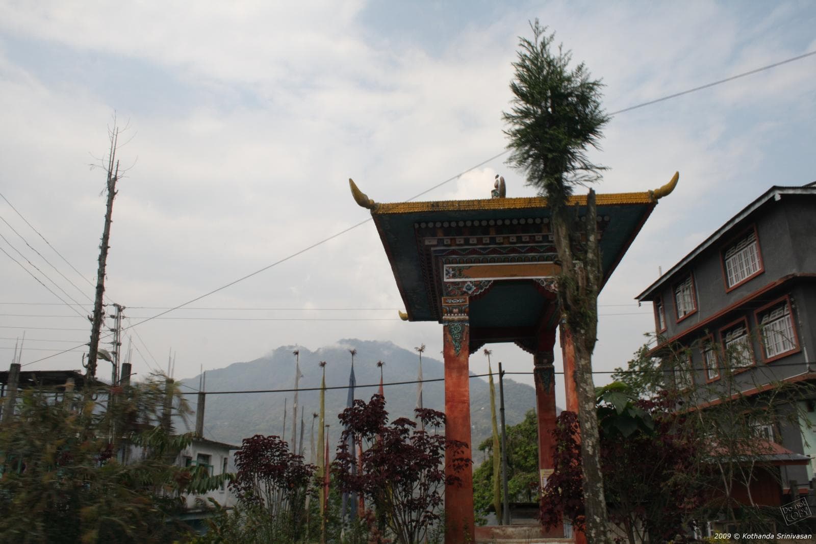 Entrance gate to Tashiding Monastery.