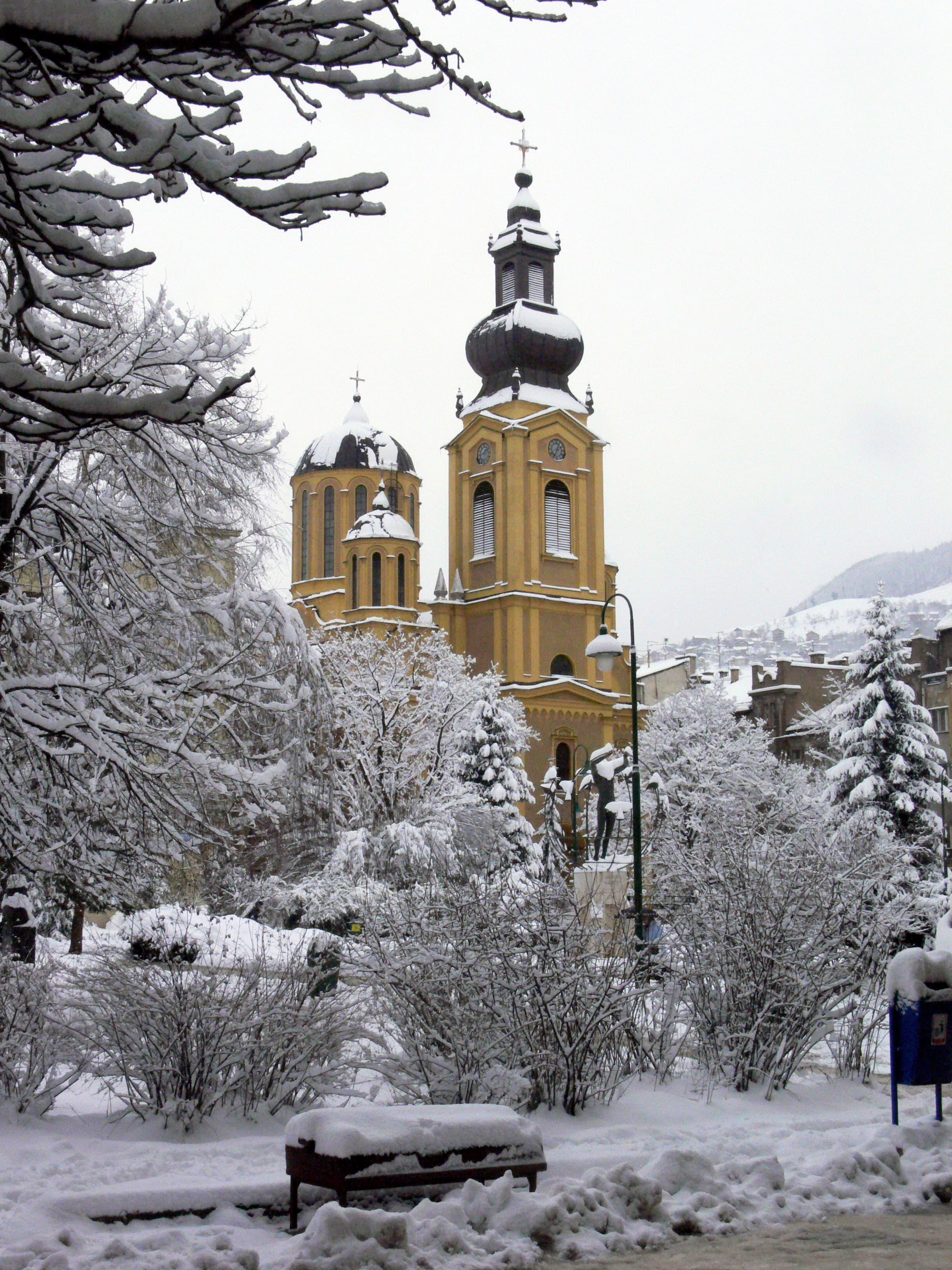 The serbian orthodox church in Sarajevo.