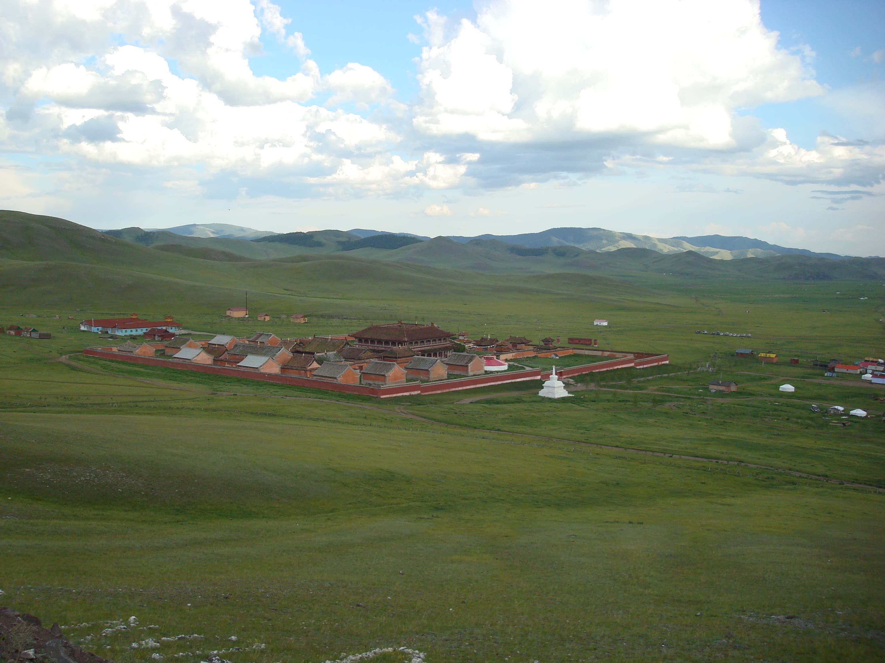View of the Amarbayasgalant monastery