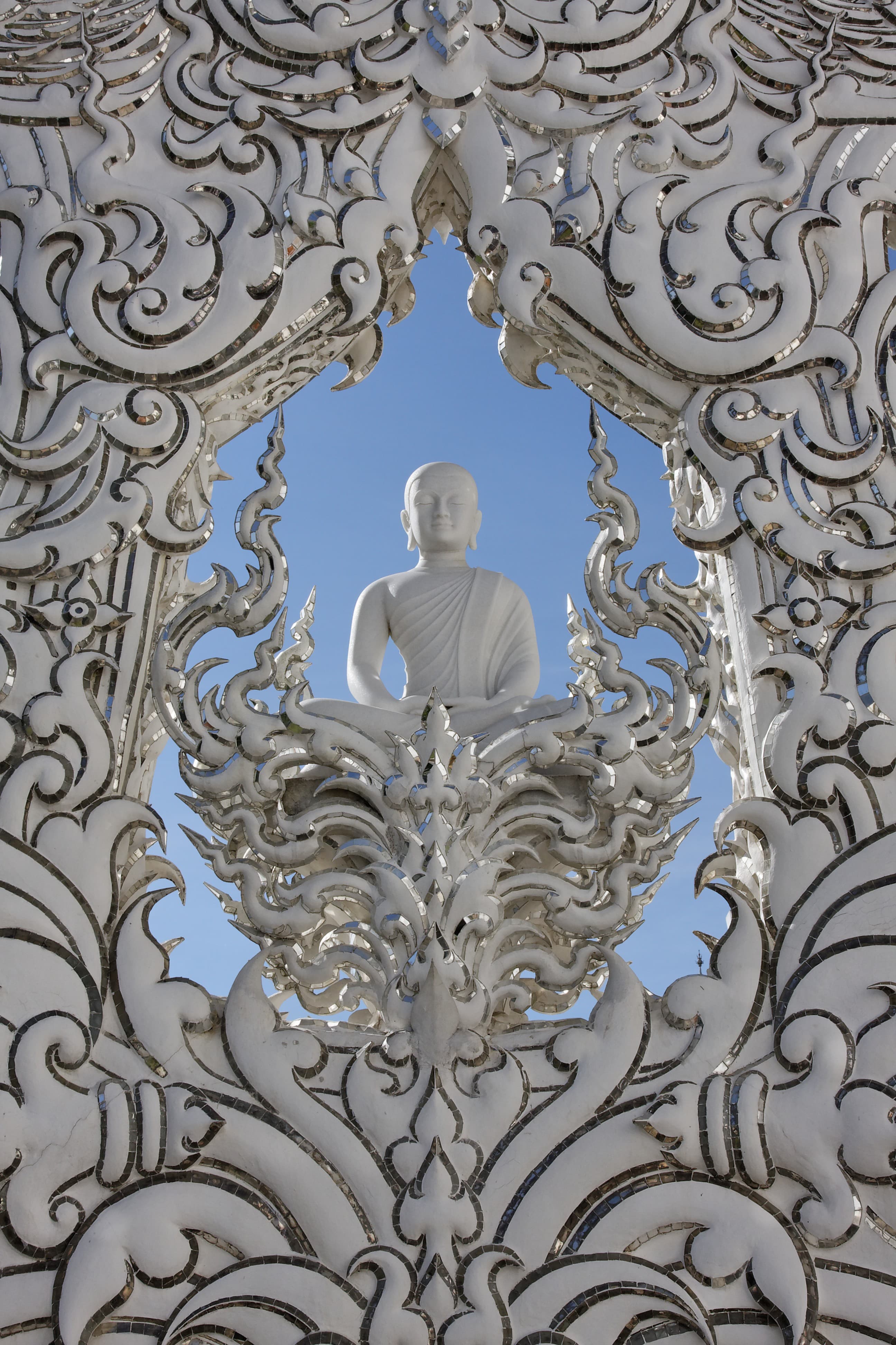 Sculptural detail at Wat Rong Khun