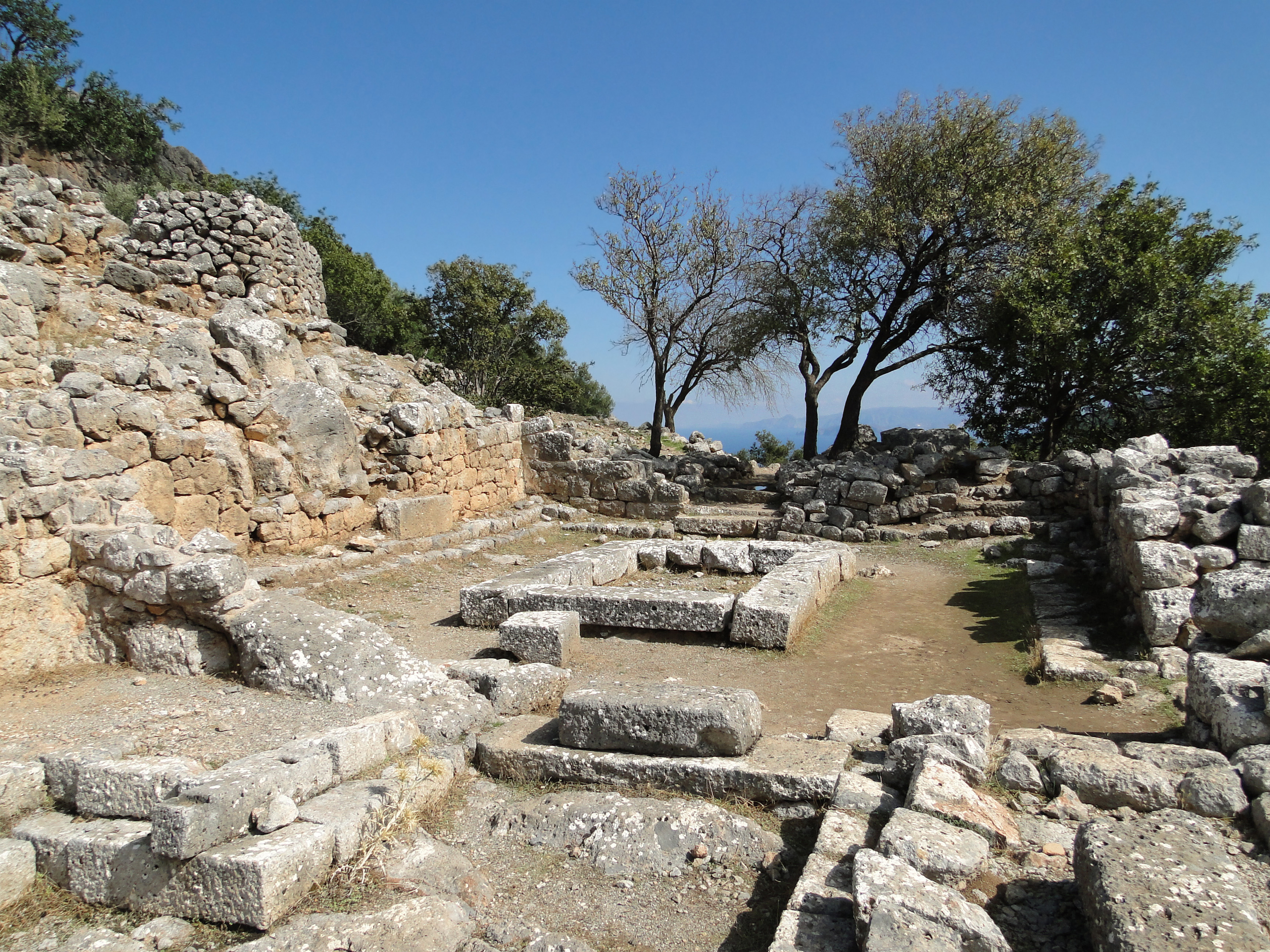 The East room of the Prytaneion, Lato, Crete, Greece