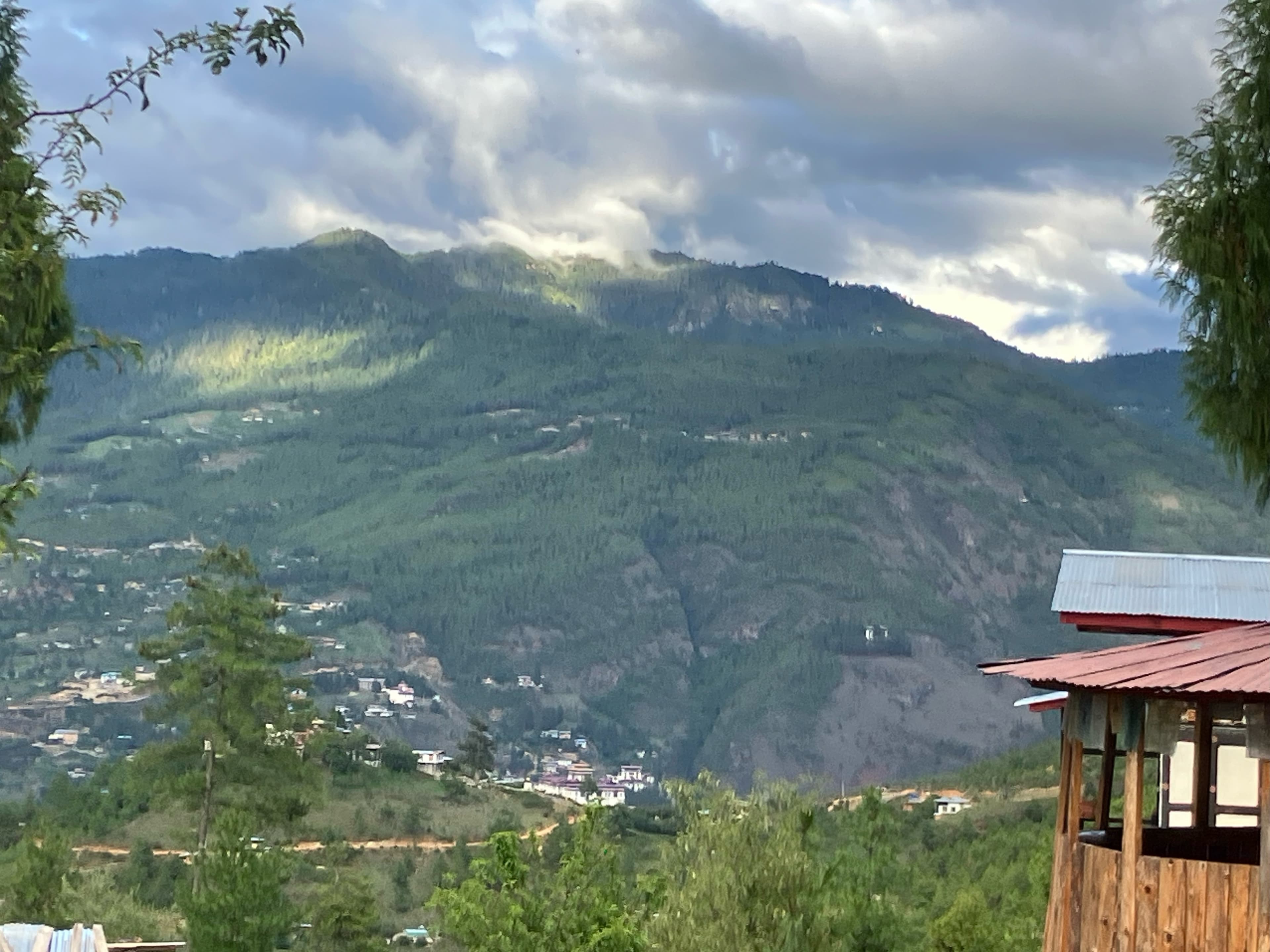 view of Paro from Tenchen Gonpa