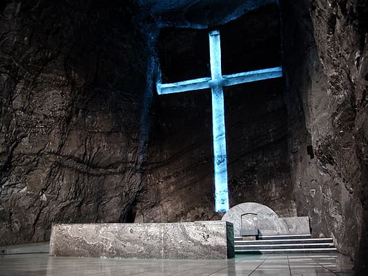 Main altar of the Salt Cathedral of Zipaquirá