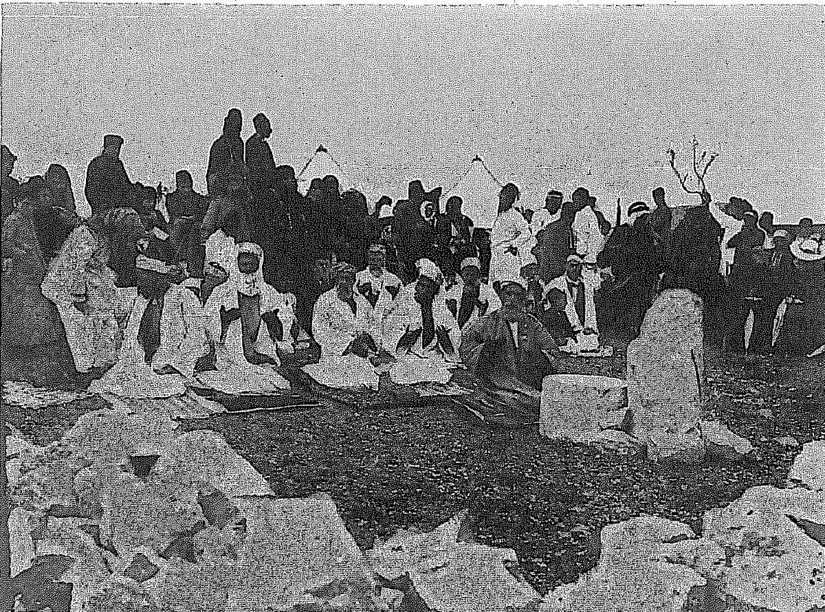 Samaritans celebrate Passover on Mount Gerizim, ca. 1890's