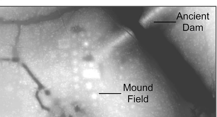 LiDAR-derived bare-earth model of the Sambor Prei Kuk temple zone and surrounding archaeological features.