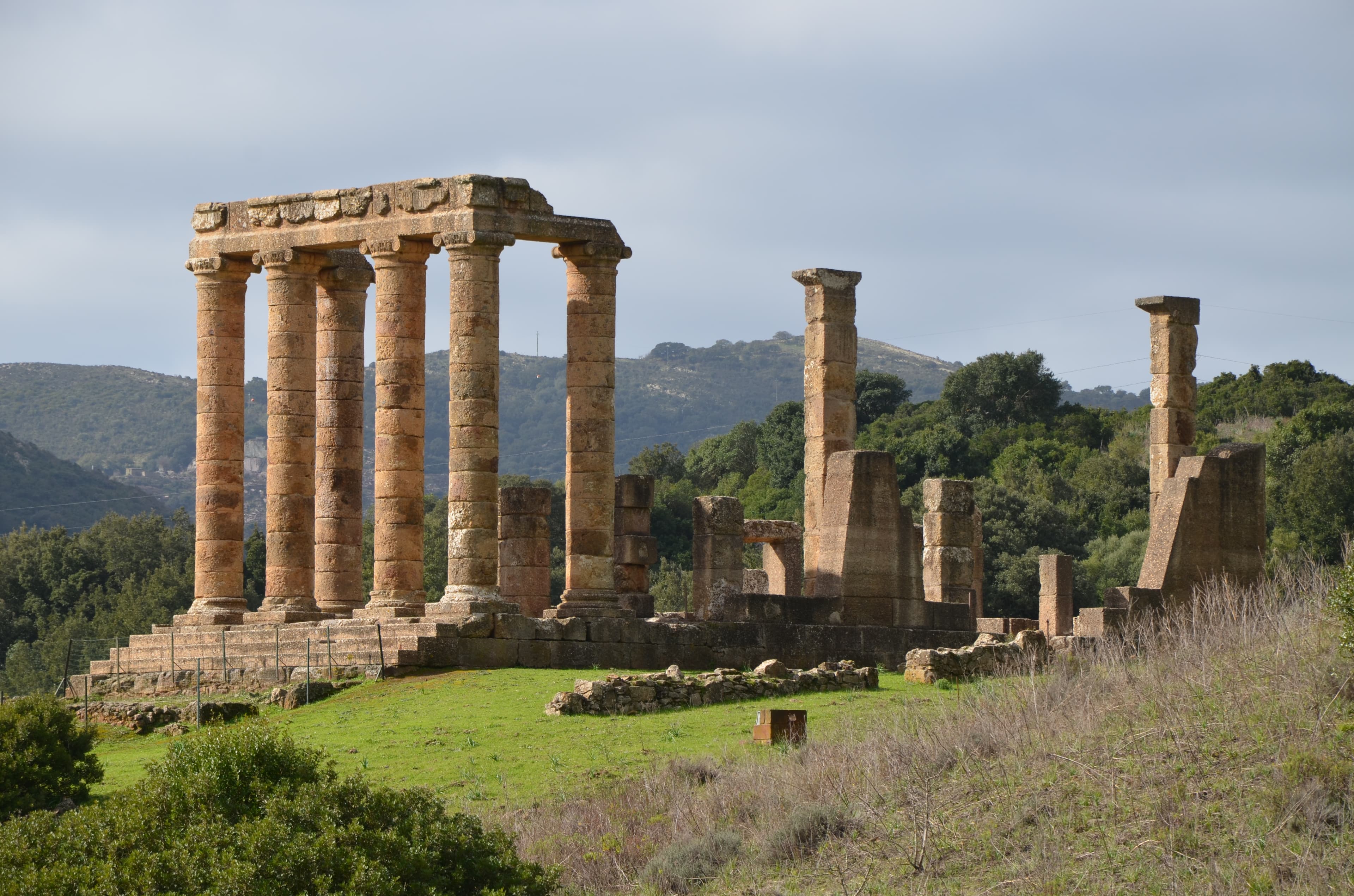Temple of Antas, a Punic-Roman temple, first built around 500 BC, and restored around 300 BC, the Roman temple was built under Augustus and restored under Caracalla, Sardinia