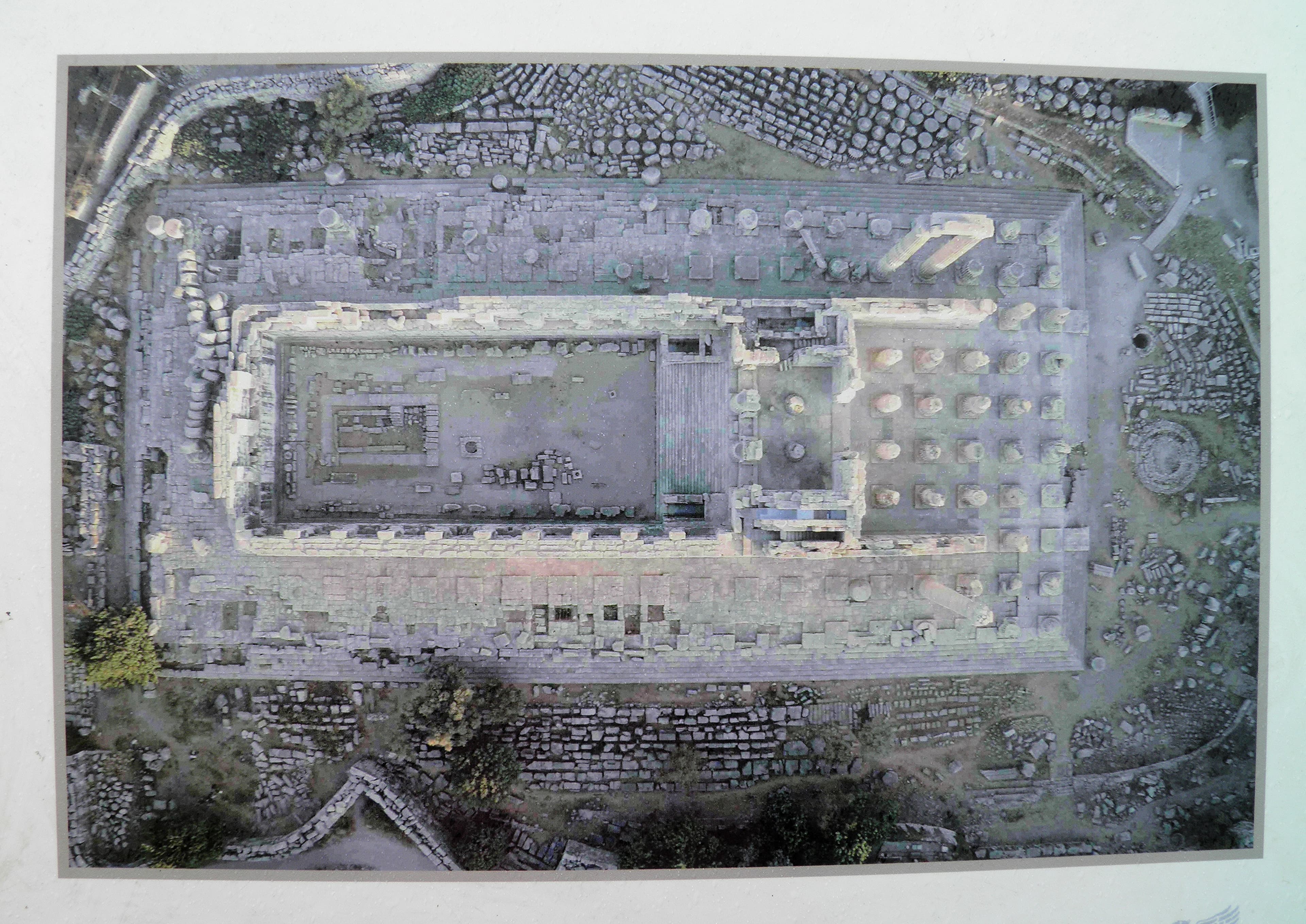 Aerial view of the Temple of Apollo, Didyma